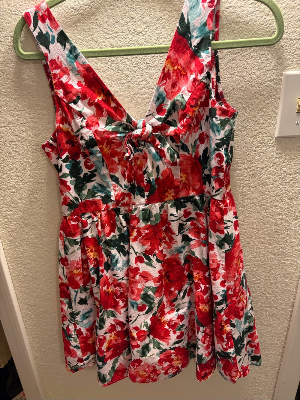 bailey blue Floral Red and Green Dress Label